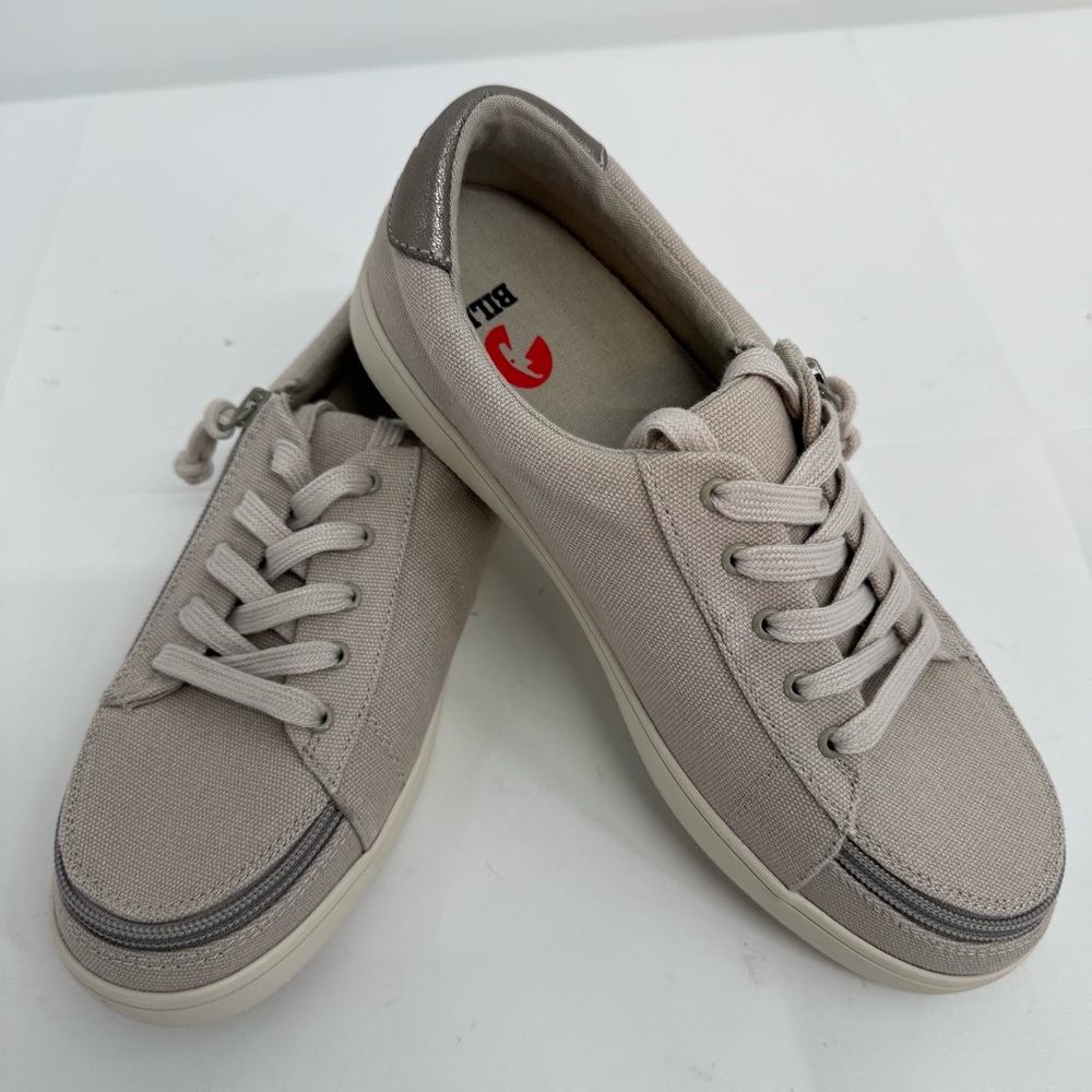 NEW BILLY Wom US 9/ M 7 Foot wear Sneaker II Lace-Up Zip-On Canvas Sneaker Grey